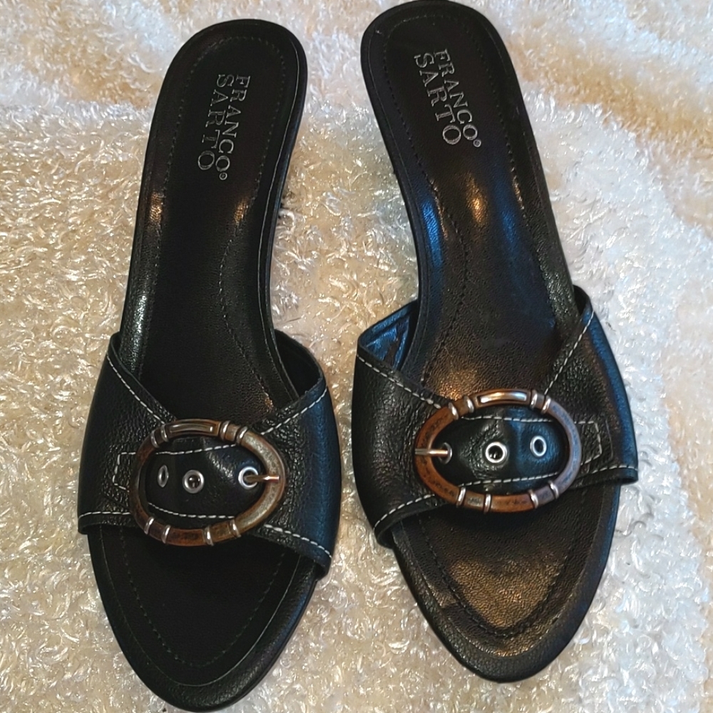 Franco Sarto blk sandal Size 9